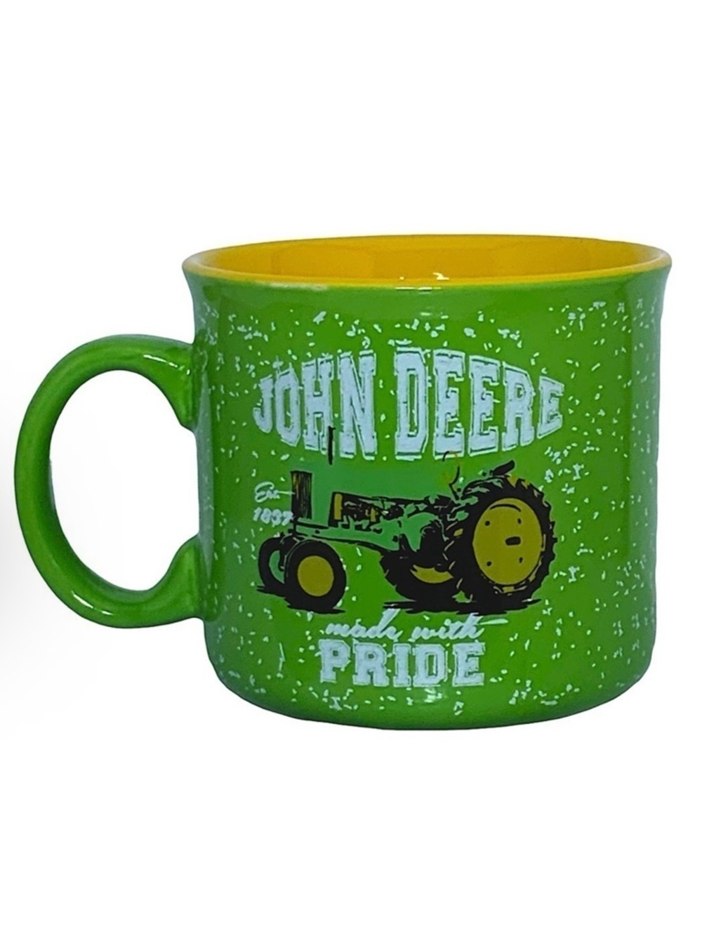 JOHN DEERE Jumbo Mug Made with Pride Officially Lic 21.5 oz Green Yellow Tractor